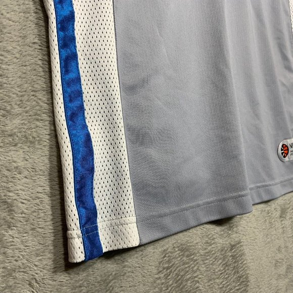 Nike Hoops Shirt Mens Large V Neck Jersey Warm Up Basketball Gray Center Swoosh - Picture 10 of 12